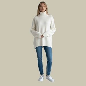 White Turtleneck Sweater